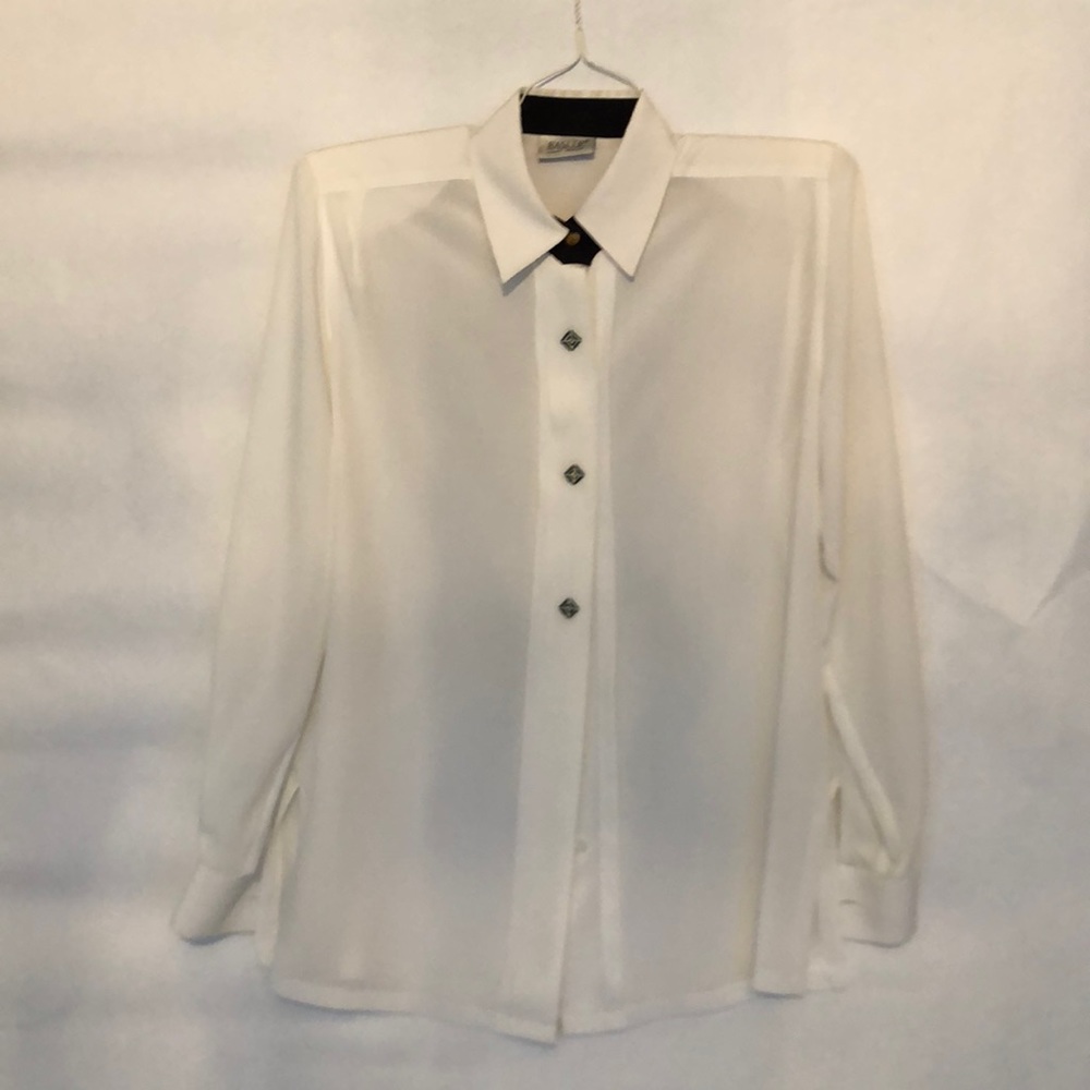 White silk blouse gently used
